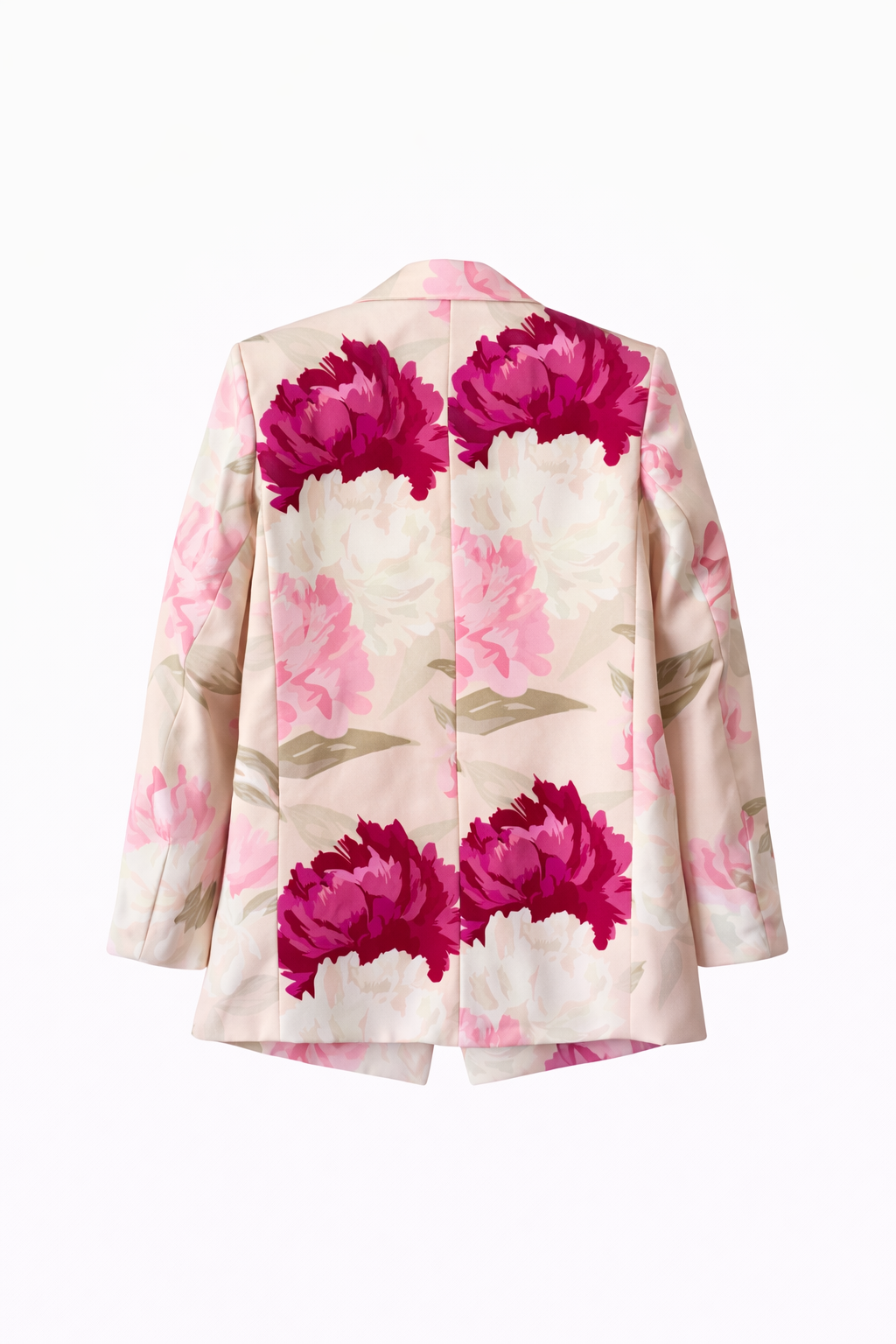 Blazer Floral Rosa Peonía – Sastrería Estampada