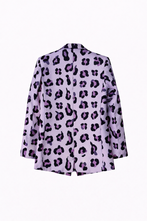 Blazer Lila Print Leopardo – Sastrería Estampada
